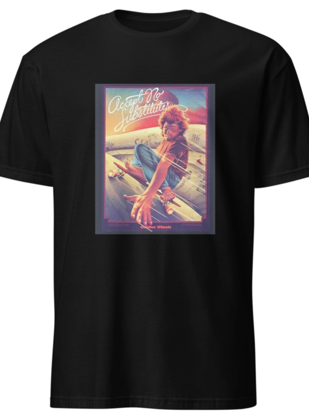 Retro 1978 Cadillac Wheels Skateboard T-shirt